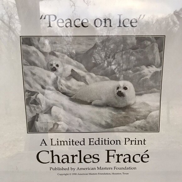 Charles Frace "Peace on Ice" Hand Signed & Numbered Print Autographed Harp Seals - Picture 9 of 11